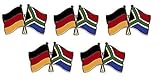 Yantec Pins 5er Pack Deutschland - Südafrika Freundschaftspin Flagge