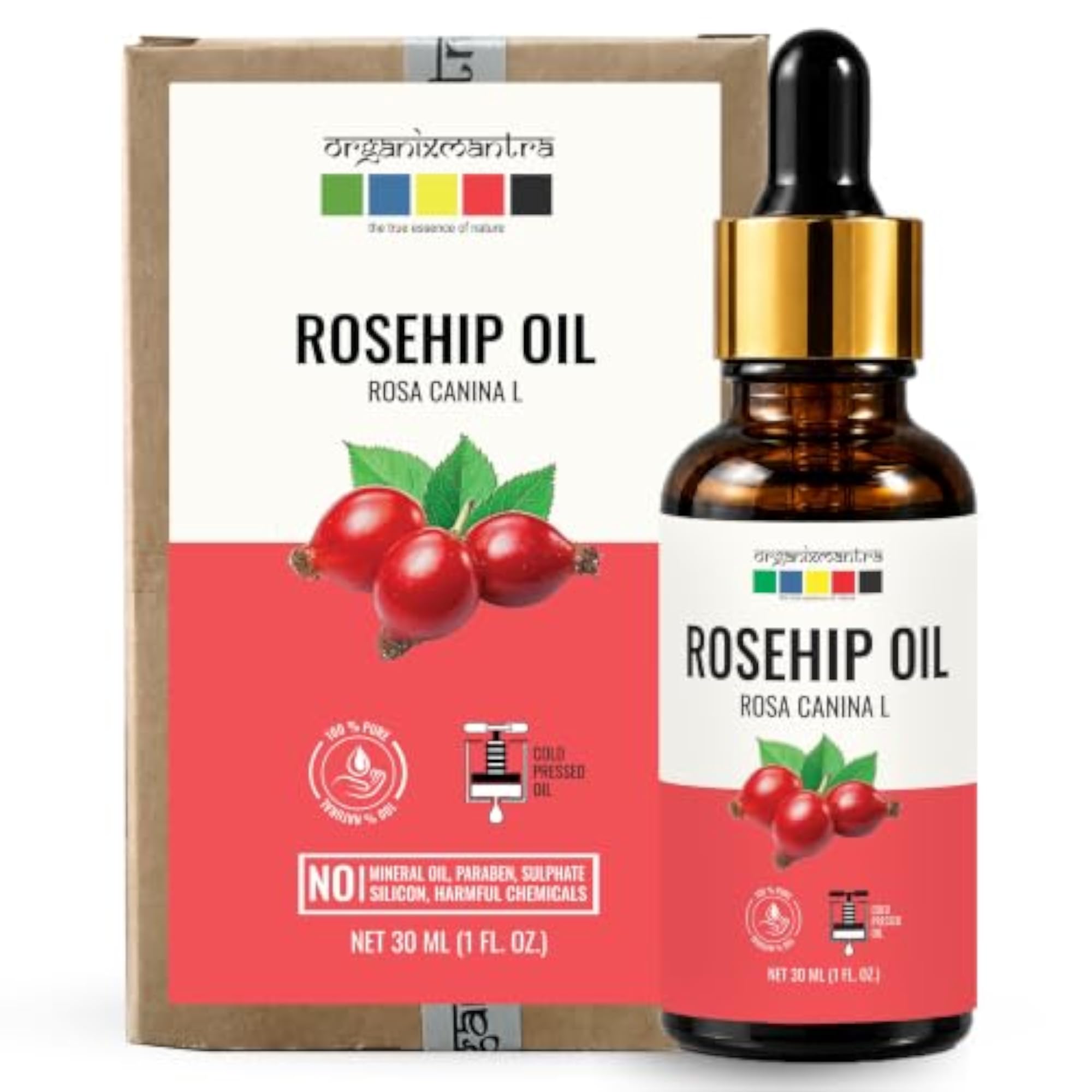 Rosehip Seed Body Oil for Face Wrinkles, Fine Lines, 30ML