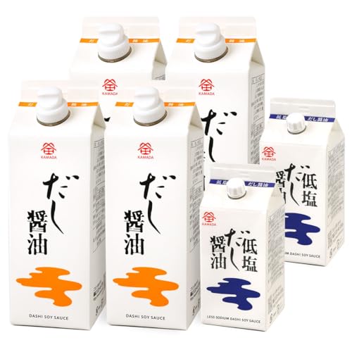 鎌田だし醤油 レギュラーセット (だし醤油 500ml×4本 / 低塩だし醤油 200ml×2本)