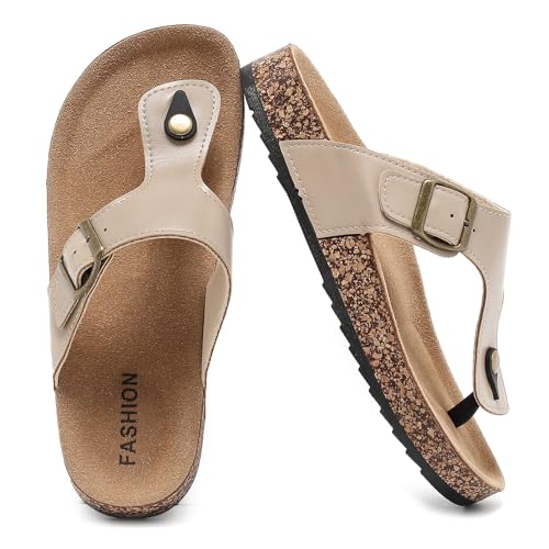 Pelbiuqik Tongs Mode pour Femmes Homme, Sandales avec Soutien de Voûte en Suède et Liège Mules Antidérapantes pour Été
