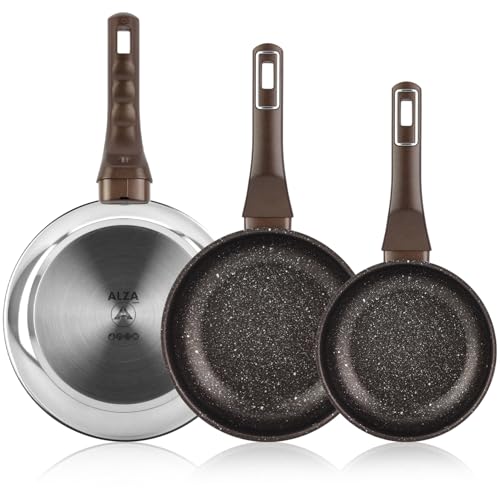Imagen de ALZA Petrea - Set de Sartenes Plateadas