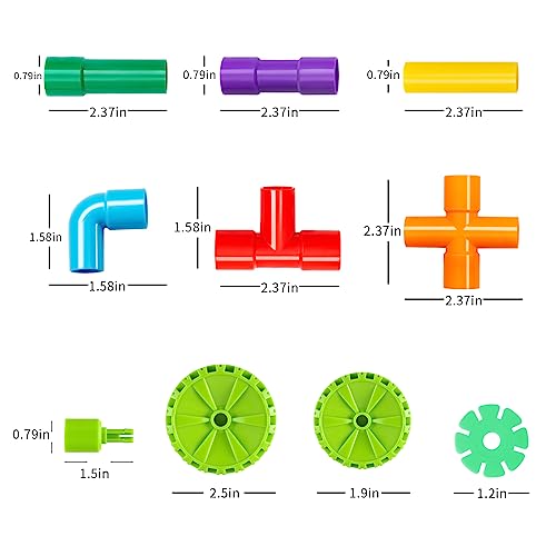 Yysirui 148 Piece Building Block Pipe With 100 Pcs Snowflake Flake, Stem Building Blocks, Pipeline Building Blocks, Preschool Learning Toys, Construction Set Build, Present Gift For Toddler Aged 3+ #TOP1