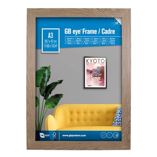 GB Eye Contemporary Wooden Oak Picture Frame - A3-29.7 x 42cm
