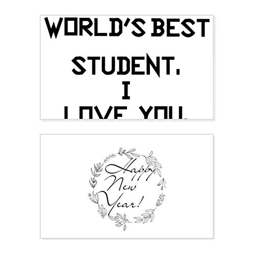 Tarjeta con mensaje de bendición "I Love You" para el mejor estudiante en Año Nuevo
