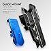 IPSC/USPSA Quick Mount Holster - Quick Release Aluminum System for Competition Use fits Canik SFX Rival (Left-Hand Draw, Blue/Black)