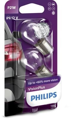 Philips P21W 12V 21W BA15s VisionPlus +60%, Doppelblister
