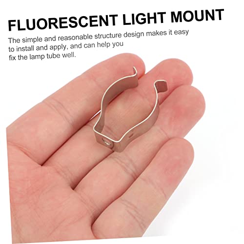 Betooky 20Pcs Buckle Led Bulbs Tube Led Lights Led Light Bulb Metal Lampholder Led Lamp Bracket Clips Bracket Hanger Fluorescent Light Holder Fluorescent Lamp Brackets Pipe Clamps Metal #TOP3