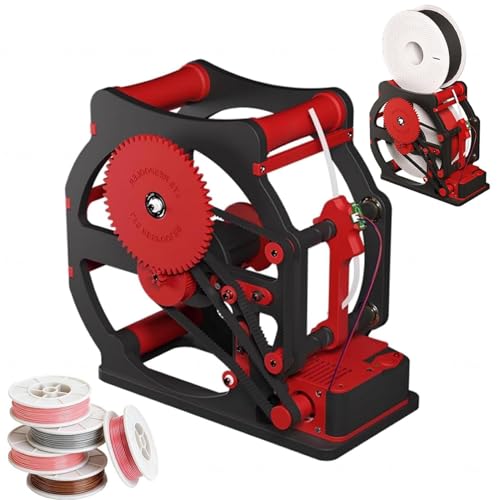 WXPXYBF 3D Filament Spooler, Auto Rewinder with Smart Sensor for PLA ABS PETG, One-Touch Start Stop Electric Winder for 1kg Printer Spooling Tool