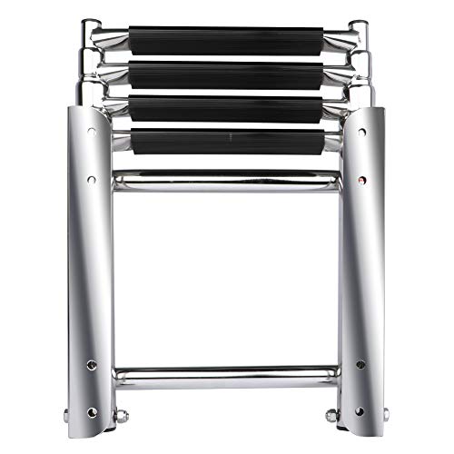 Stainless Steel Telescopic 4 Step Pontoon Boat Ladder, Extendable Dive Ladder for Pontoon, Max. Load 600 Pound Capacity Marine Telescoping Slide Ladder for Boat Yacht by Hoffen - Image 2