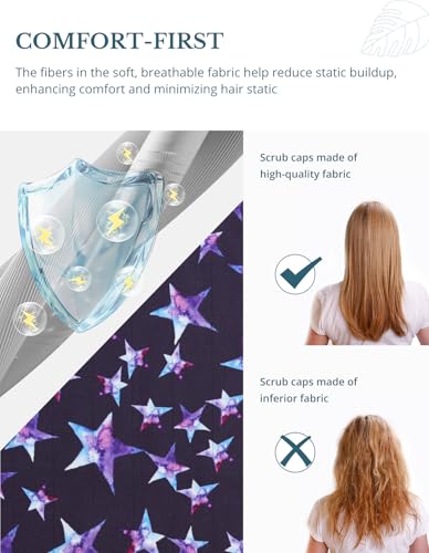 Image of Scrub Caps for Men and Women with Buttons, Classic Surgical Caps