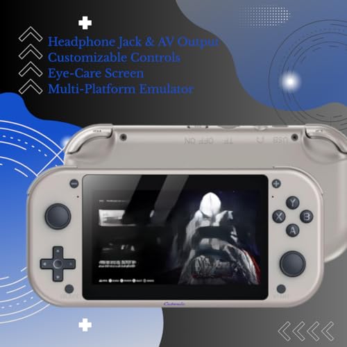 Image of Cubonic Mi7 Portable Gaming Console, Beige, 4.3 inch HD Display, 20000+ Preloaded Retro Games, Built-in Stereo Speakers, Expandable Storage, Classic Controls, Long Battery Life (VividGo Mi7)