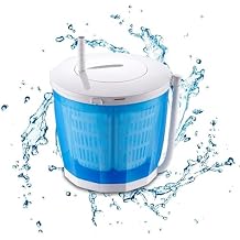Camping Portable Mini Manual Washing Machine, Powerful Washer for Apartment, RV, Socks, Baby Clothes Or Small Items, Single Translucent Tub Blue