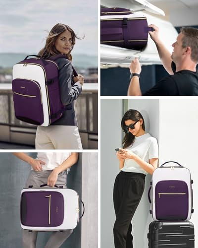 Image of LOVEVOOK 40L Travel Backpack for Women & Men, Airline Approved Carry On Luggage with 3 Packing Cubes, TSA Overnight Bags, Waterproof Personal Item Bag, Weekender Essentials Backpacks fits 17 inch Laptop