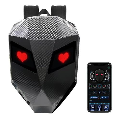 Sac à dos LED étanche et rigide à écran programmable USB pour cycliste - 2
