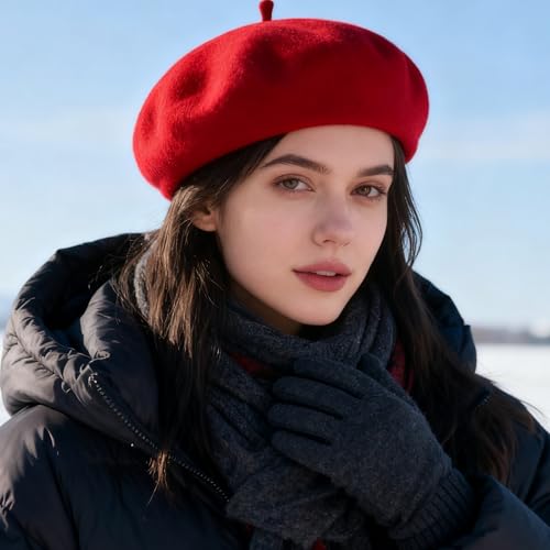Gorro boina clásico francés para mujer talla M miniatura 2