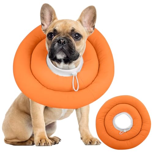 Image of IDOMIK Dog Recovery Collar, Waterproof Soft Dog Cone After Surgery, Comfy Protective Elizabethan Collar Alternative for Dogs Cats, Adjustable Pet Neck Donut Cone Anti-Licking Biting Wounds