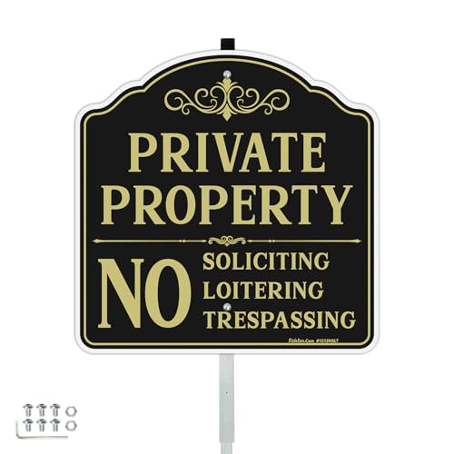 Panneau No Soliciting réfléchissant et antirouille pour une protection jour et nuit