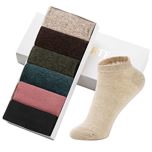 Image of MAGIARTE Womens Cotton Ankle Socks Low Cut Athletic Casual Mutil Color No Show Running Socks for Women