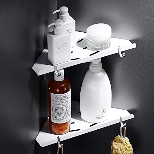 Étagère de salle de bain d'angle adhésive pour stopper le désordre