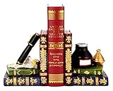 WQQLQX Statue Schreibwaren Buchstützen Buch stehende skulptur Statue Startseite Studie Dekoration Schreibtisch Dekoration Lehrer Tag Geschenk Handwerk Figuren Skulpturen