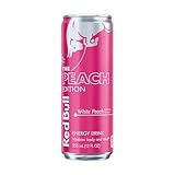 Red Bull Peach Edition Energy Drink, White Peach, 12 fl. oz. can, with 114mg Caffeine, Taurine & B Vitamins