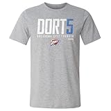 500 LEVEL Luguentz Dort Oklahoma City Thunder Shirt - Luguentz Dort Oklahoma City Thunder Elite WHT (Heather Gray, Medium)