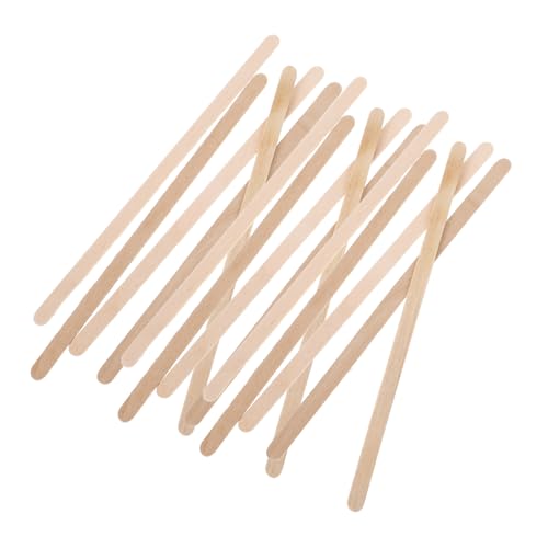 Cabilock 100pcs Wooden Stir Sticks Coffee Mixing Stirrers for Cocktails Beverage Stirring Rods for Home Office Use