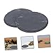Kisangel 2Pcs Natural Stone Reptile Basking Platform for Tortoise Gecko Lizard Unpolished Textured Dish Durable for Habitat Decor and Nail Grinding