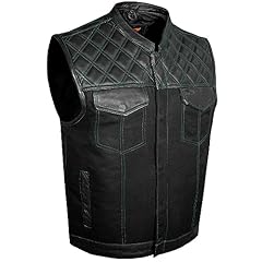 Black Vest With Green Thread