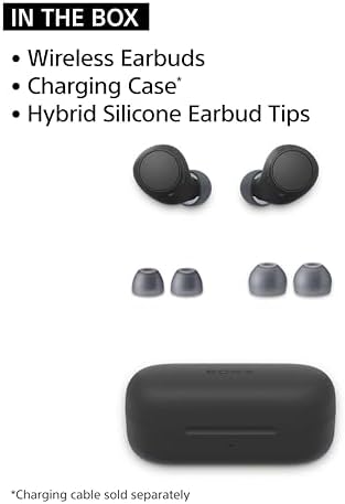 Sony WF-C510 Truly Wireless in-Ear Bluetooth Earbud Headphones with up to 22-Hour Battery, Multipoint-Connection, Mic and IPX4 Water Resistance, Black - New - 4