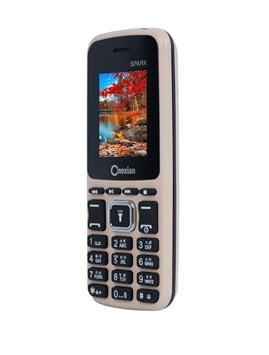 Image of Onexian Spark 2160 Dual Sim |Keypad Mobile| with 1.8 inch Display | Voice Changer | Auto Call Recording | Long Lasting Battery | Wireless FM | Digital Camera | Feature Phone | Torch | Gold