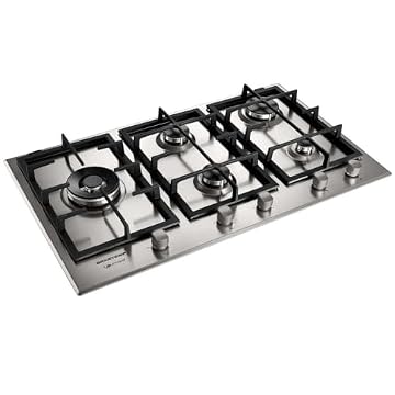 Cooktop 5 bocas Brastemp Gourmand Inox com duplachama e trempe com ferro fundido - BDK90DR 220V