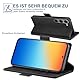 Handyhülle für Samsung Galaxy S23 5G Hülle mit Schutzfolie, Standfunktion Kartenfach Wallet Premium Leder Schutzhülle S23 5G Flip Case Cover Stoßfeste Klapphülle S23 5G 6.1 Zoll (Schwarz)