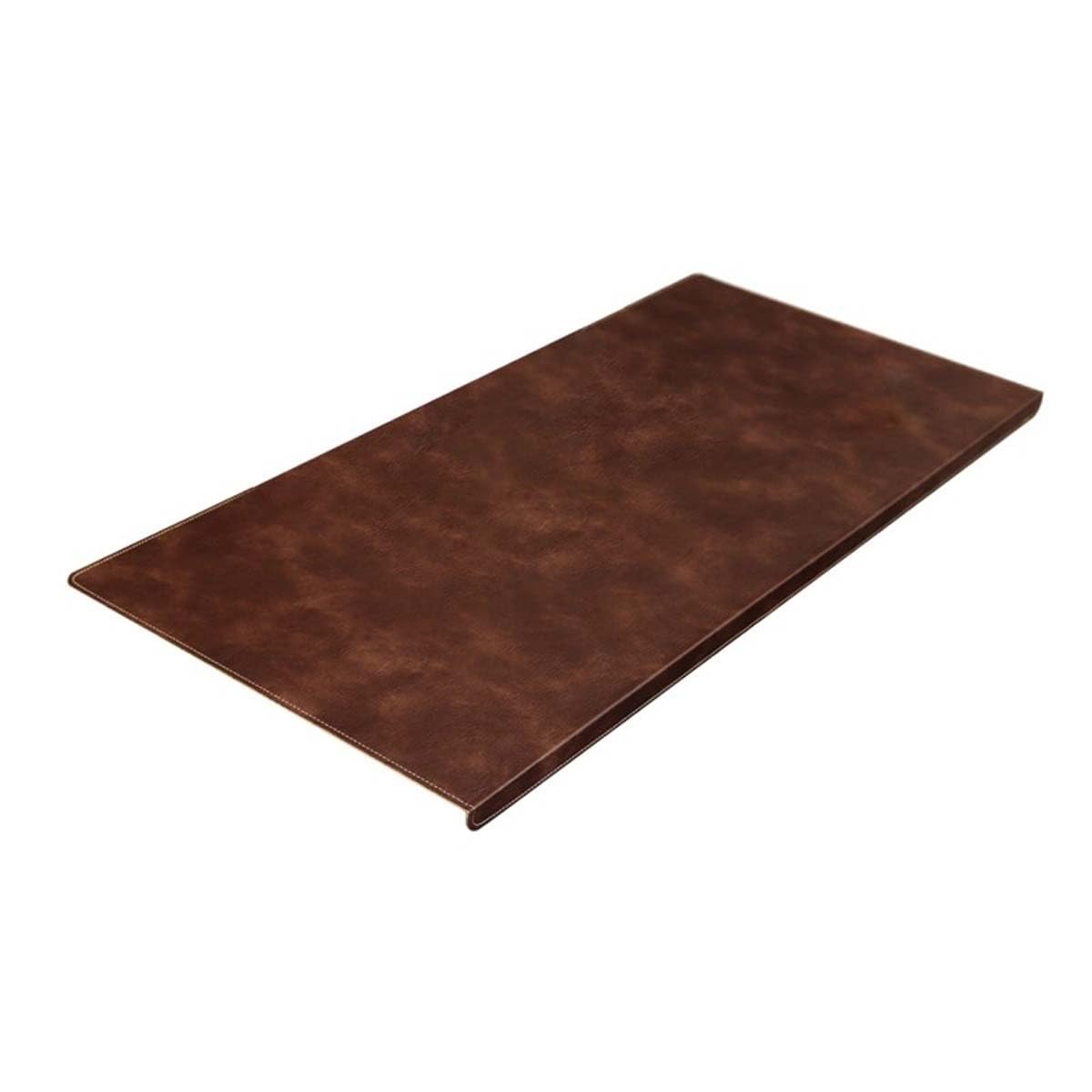 Non-Slip Leather Desk Mat with Edge Protector, Waterproof Office Desk Pad Extended Mouse Pad for Laptop/Computer Gaming Protector with Smooth Writing Surface (40x80cm,Brown)