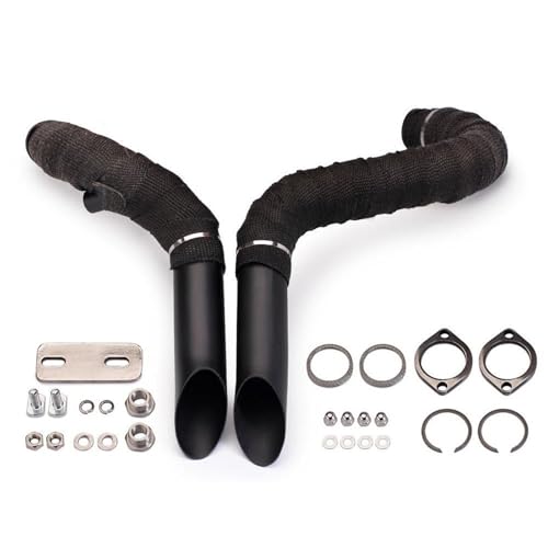 YUUEI Tubo para Escape Motocicleta para Harley para Davidson T7 para Softail para Sportster 883 1200 Accesorios Modificados Sistema(C Black)
