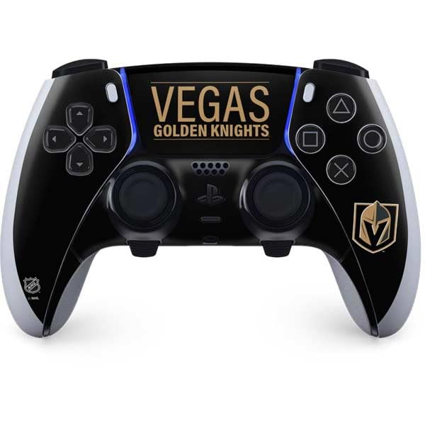 Skinit Decal Gaming Skin Compatible with PS5 DualSense Edge Pro Controller - Officially Licensed NHL Vegas Golden Knights Lineup Design