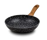 Nava - Sartén de aluminio con revestimiento antiadherente de piedra para cocina de platos equilibrados (20 cm)