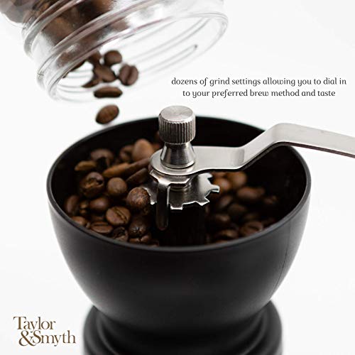 Taylor & Smyth Kaffeemühle, tragbar, Keramik, mit einstellbarer Grobheit, kompaktes Design für Zuhause, Büro und… – Bild 6