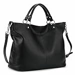 Kattee Women's Soft Leather Tote Bag, Top Satchel Purses and Handbags