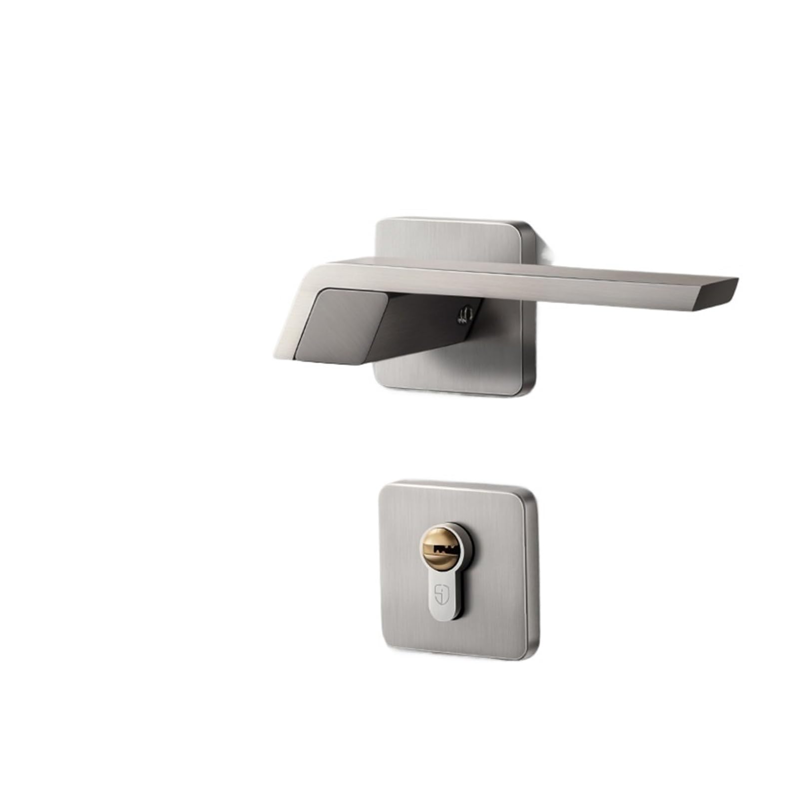NYRXRYTCA Modern Simple Door Lock Indoor Bedroom Door Lock Silent Magnetic Wooden Door Lock Home Golden Split Door Lock