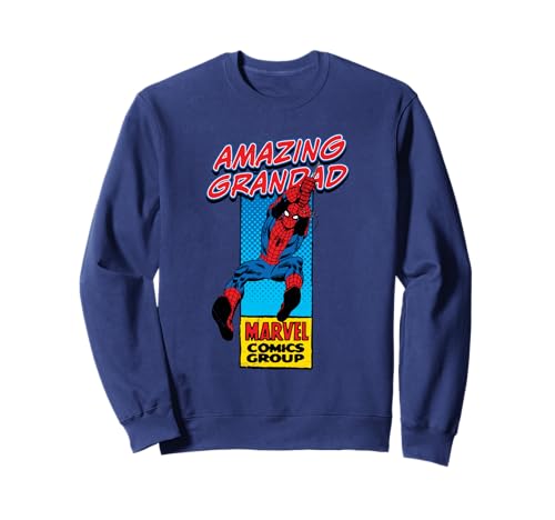 Image of Marvel Corner Box Amazing Spider-Man Grandad Sweatshirt