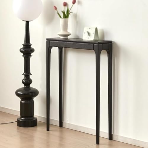 Image of Wooden Console Table Narrow Entryway Table Thin Console Table Solid Wood Sofa Tables for Living Room Hallway Foyer, Wooden Hallway Console Table with Drawers (60 * 20 * 85Cm)