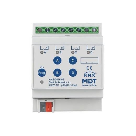 Schaltaktor 4-fach, 4TE, REG, 16A, 230VA MDT AKS-0416.03
