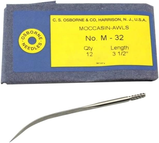 BAIJAC Replacemelt for C.S. Osborne Pack of 12 Moccasin Awl #M32 (3-1/2" Long) Upholstery Tools