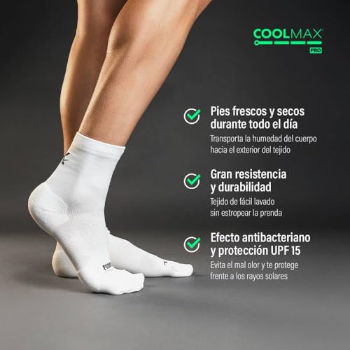 PODOKS® Calcetines Fascitis Plantar Hombre y Mujer | Calcetines de Compresion con Tejido Coolmax | Contiene Almohadillado Estratégico y Separación del primer dedo | Fabricado en España - imagen 4
