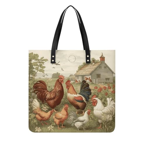 Sacs à main pour femmes poulets et ferme parfaits pour le travail et les voyages