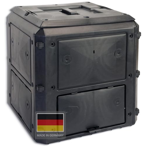 NYVI Gartenkomposter NYVIGreen Bio-Quick Basisversion 420 Liter - Schnellkomposter aus wetterfestem & recyceltem Kunststoff - Thermokomposter - Pflegeleicht, Steckmontage ohne Werkzeug
