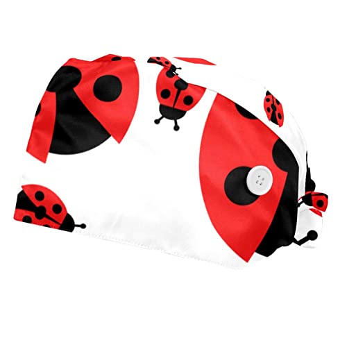 Casquette pour hommes femmes avec imprimé coccinelles pour la protection des cheveux