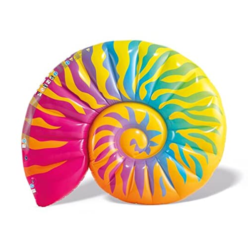 Intex Colchoneta Piscina Caracola, Flotadores originales 157x127x25 cm, Capacidad 1 persona, Peso máximo soportado 100kg, Incluye parche de reparación (58791)