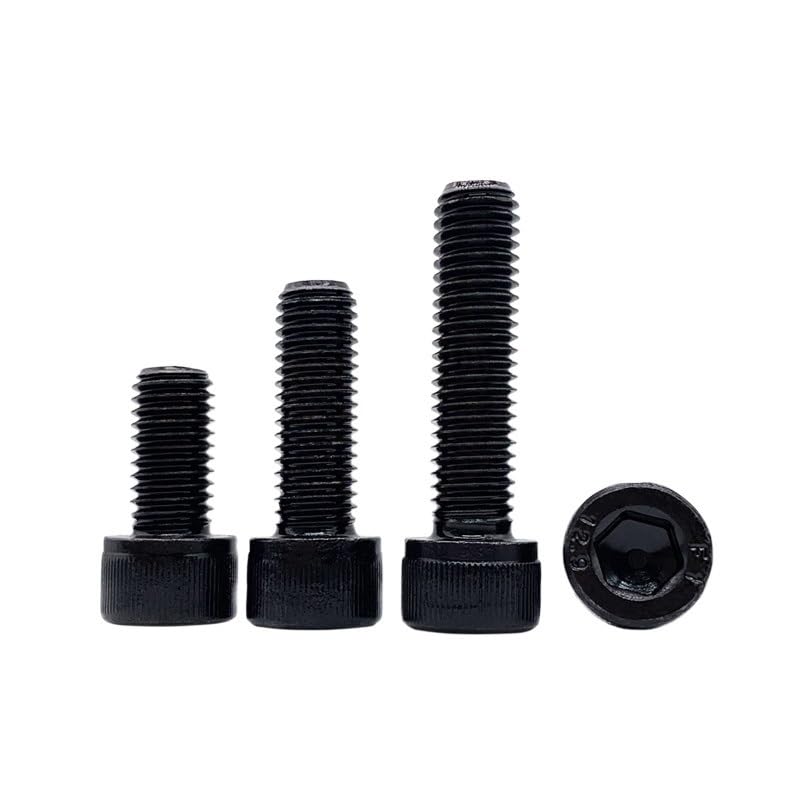 Długie śruby gniazda, 5/10pcs M5 M6 Długość 6-50 mm sześciokąta sześciokątowa śruby śrubowe Gniazdki 12,9 śruby ze stali węglowej DIN912)(50mm,M6-)